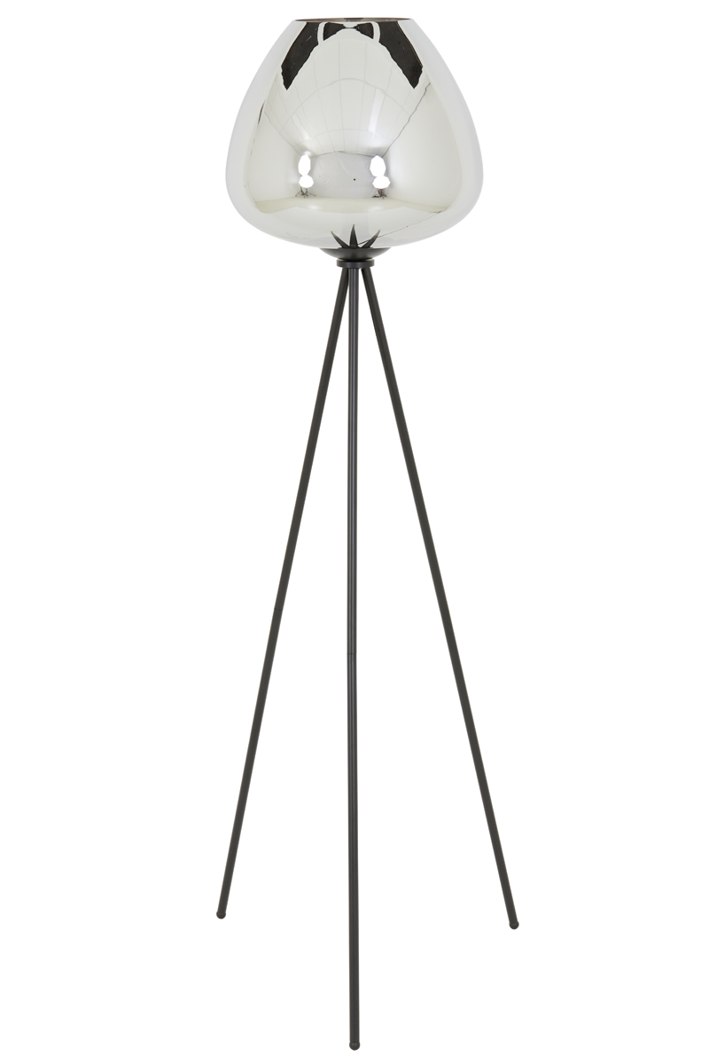 Floor lamp Ø42x146 cm MAYSON glass smoked+matt black