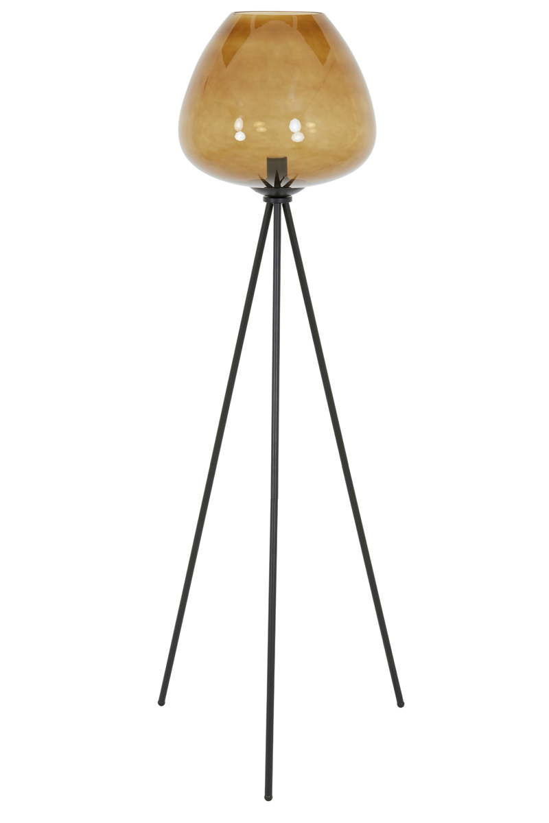 Floor lamp Ø42x146 cm MAYSON glass brown+matt black