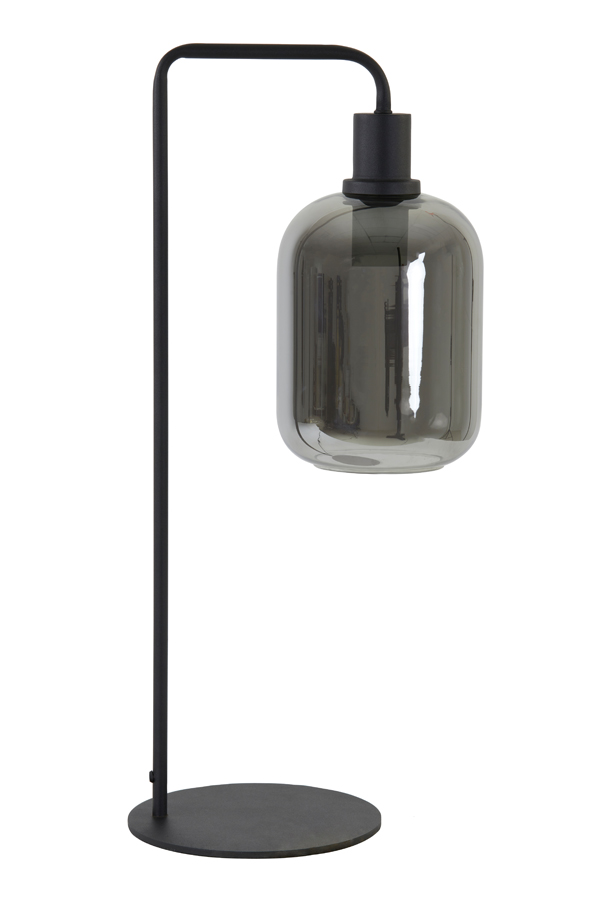 Table lamp 26x20x60 cm LEKAR black+smoked glass high