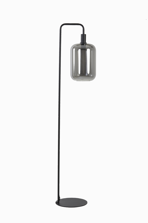 Floor lamp 35,5x28x155 cm LEKAR black+smoked glass high