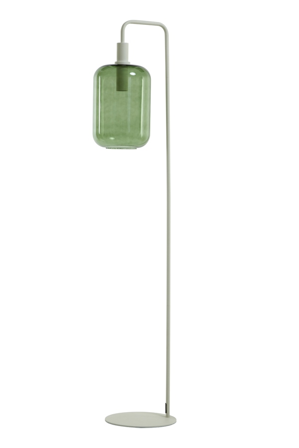 Floor lamp 35,5x28x155 cm LEKAR light grey+green glass high