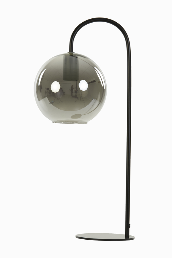 Table lamp 28x20x60 cm SUBAR matt black+smoked glass