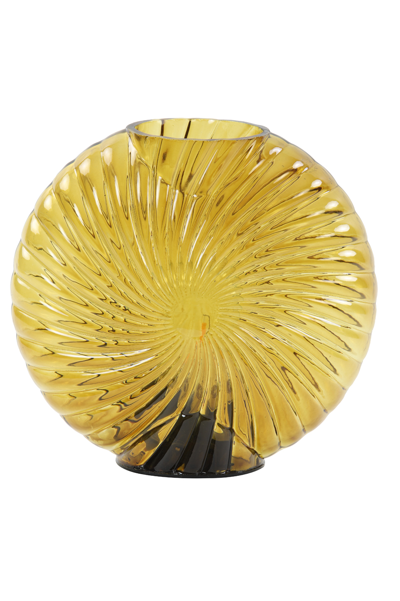 Table lamp LED 20x9x20 cm MILADO glass ocher yellow