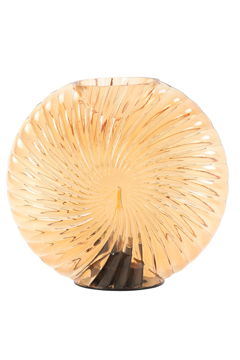 Table lamp LED 20x9x20 cm MILADO glass peach