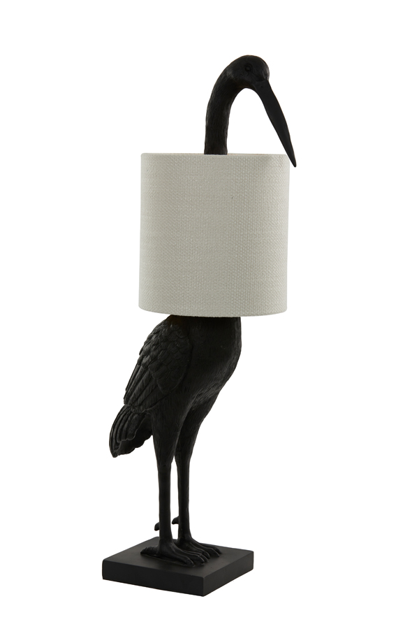 Table lamp 33x30x76,5 cm CRANE matt black+cream