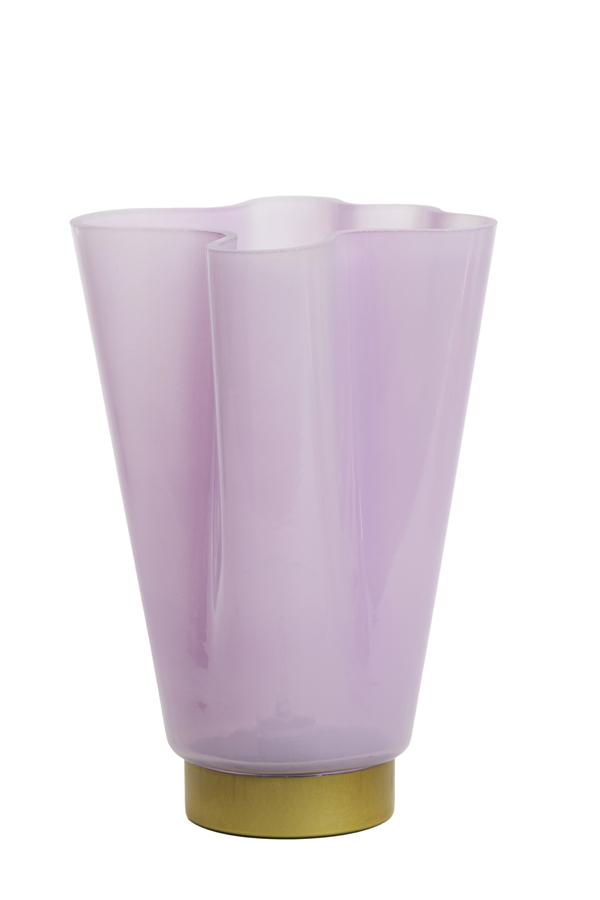 Table lamp LED Ø16,5x29 cm MALU glass lilac