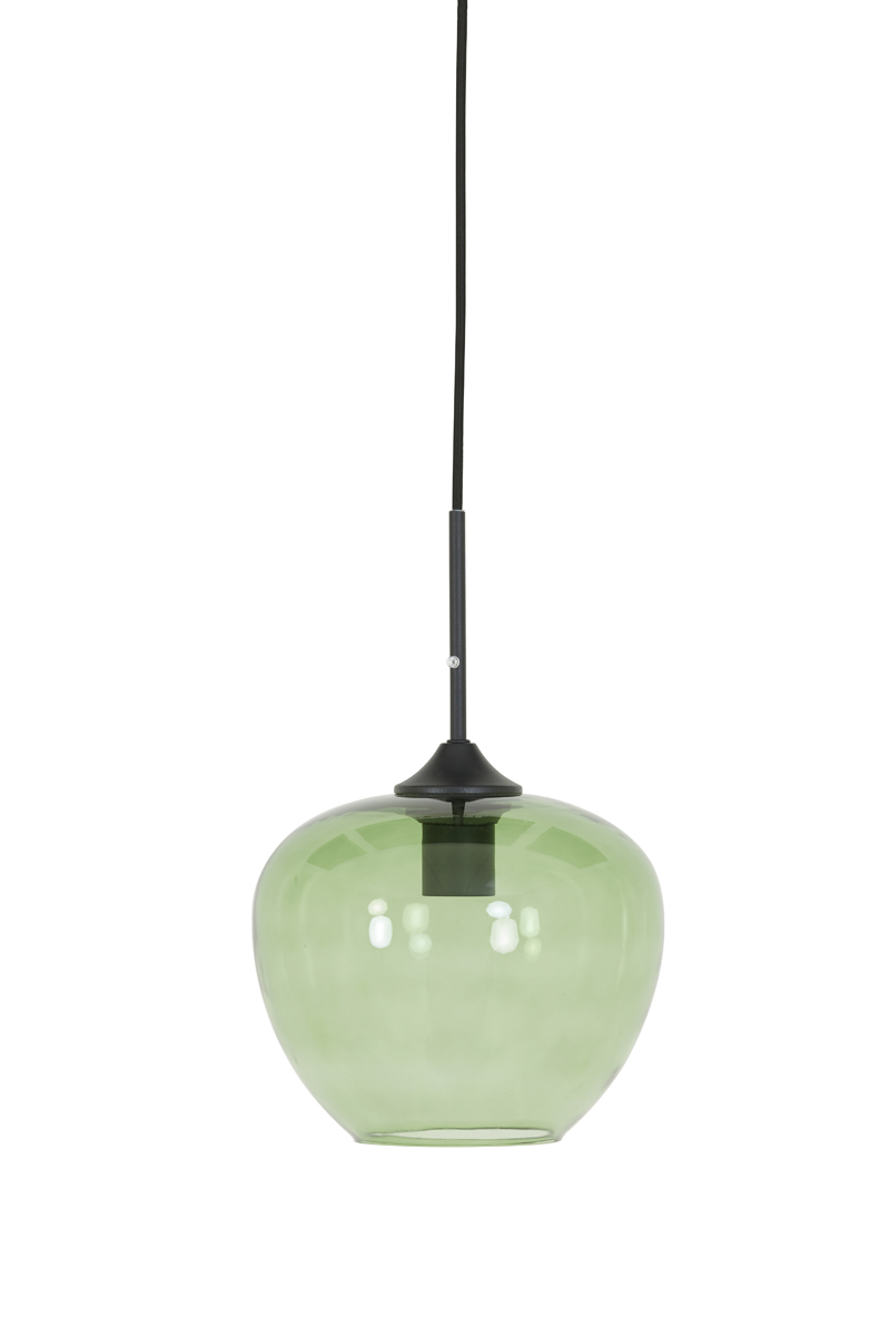 Hanging lamp Ø23x18 cm MAYSON glass green+matt black