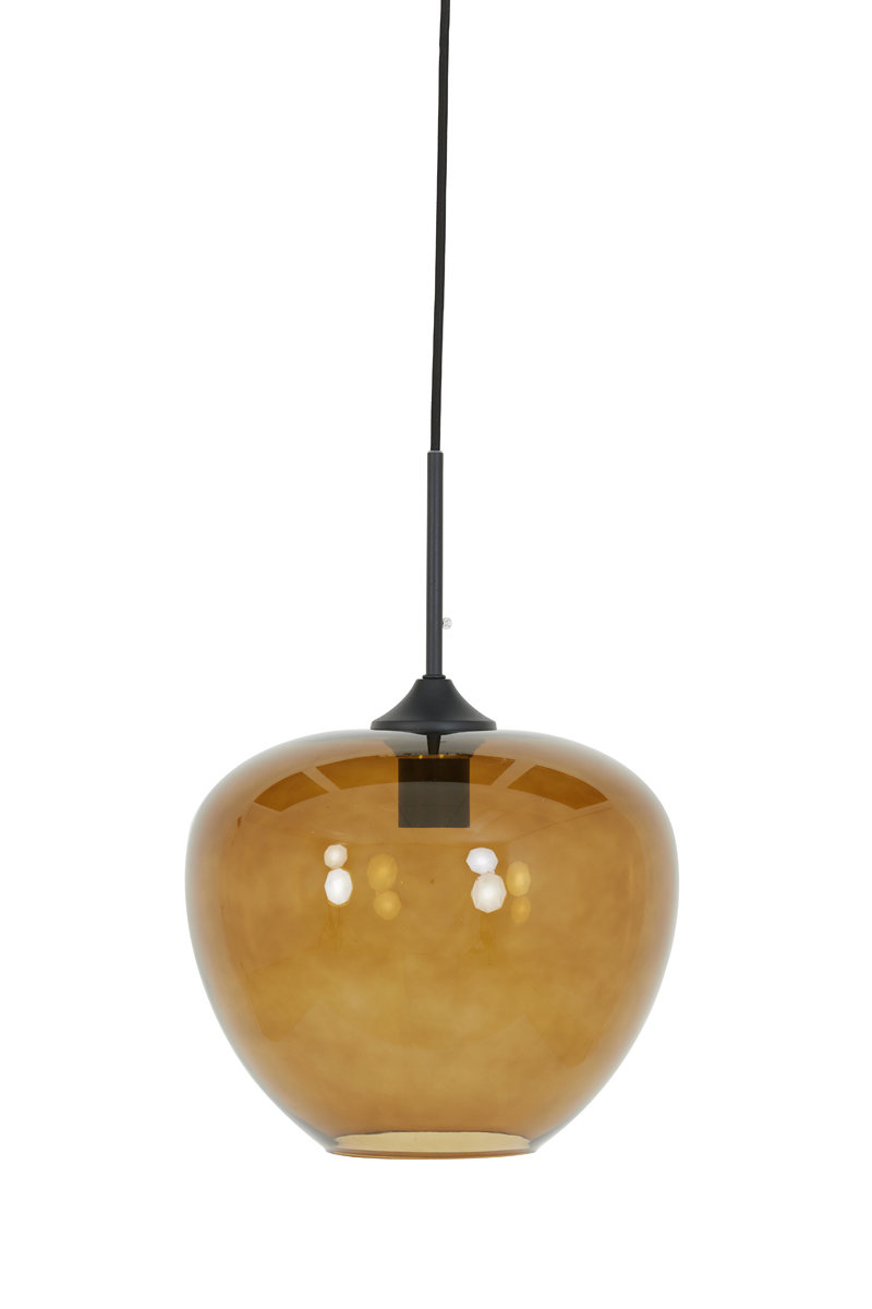 Hanging lamp Ø30x25 cm MAYSON glass brown+black