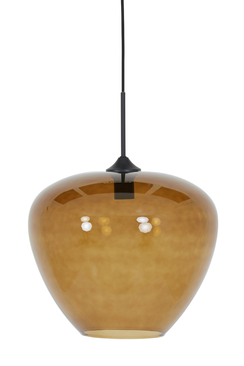 Hanging lamp Ø40x34 cm MAYSON glass brown+black