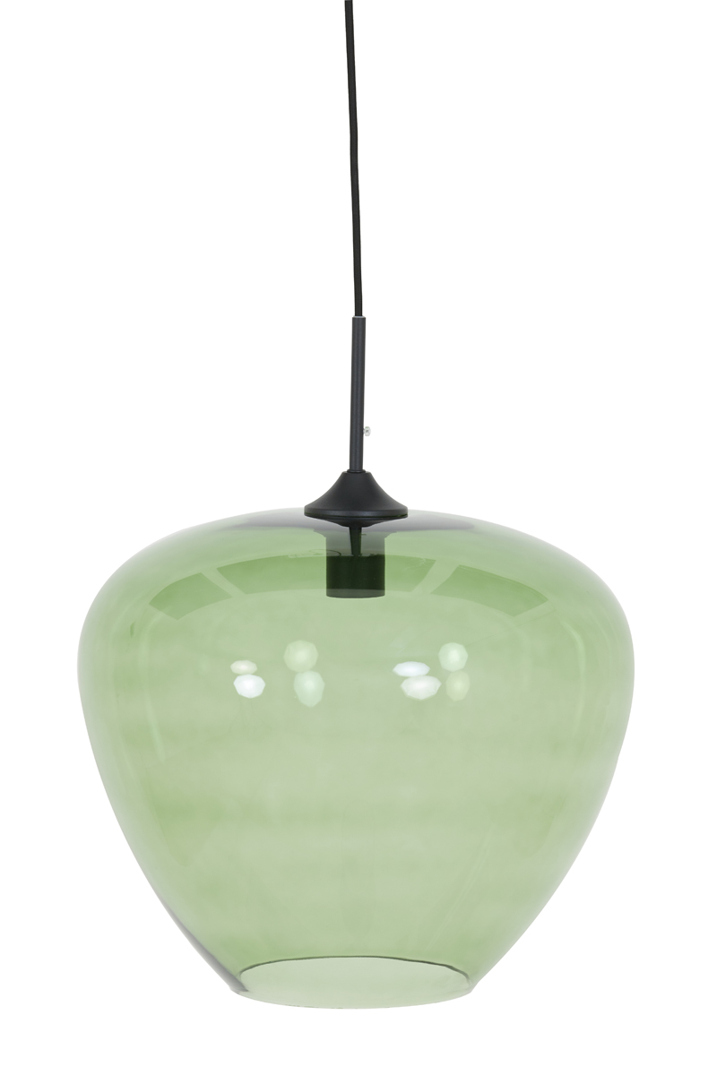 Hanging lamp Ø40x34 cm MAYSON glass green+matt black