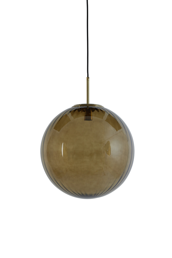 Hanging lamp Ø40 cm MAGDALA glass brown+gold