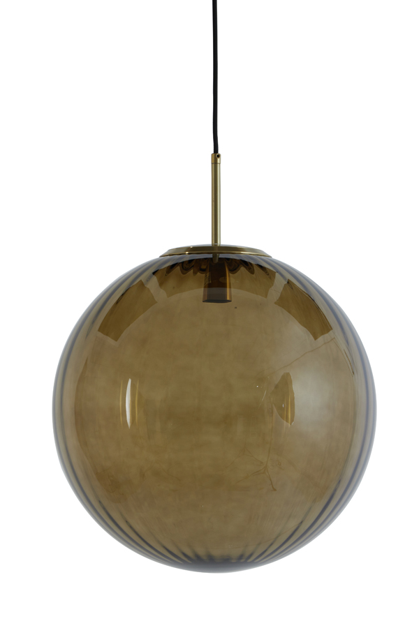 Hanging lamp Ø48 cm MAGDALA glass brown+gold