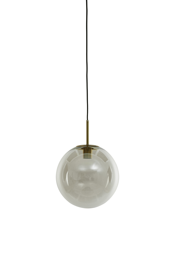 Hanging lamp Ø30 cm MEDINA antique bronze+glass clear