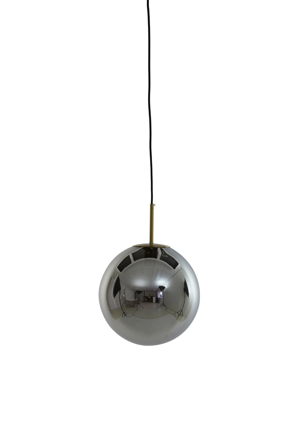 Hanging lamp Ø30 cm MEDINA antique bronze+glass smoked