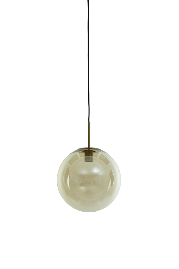 Hanging lamp Ø30 cm MEDINA antique bronze+glass amber