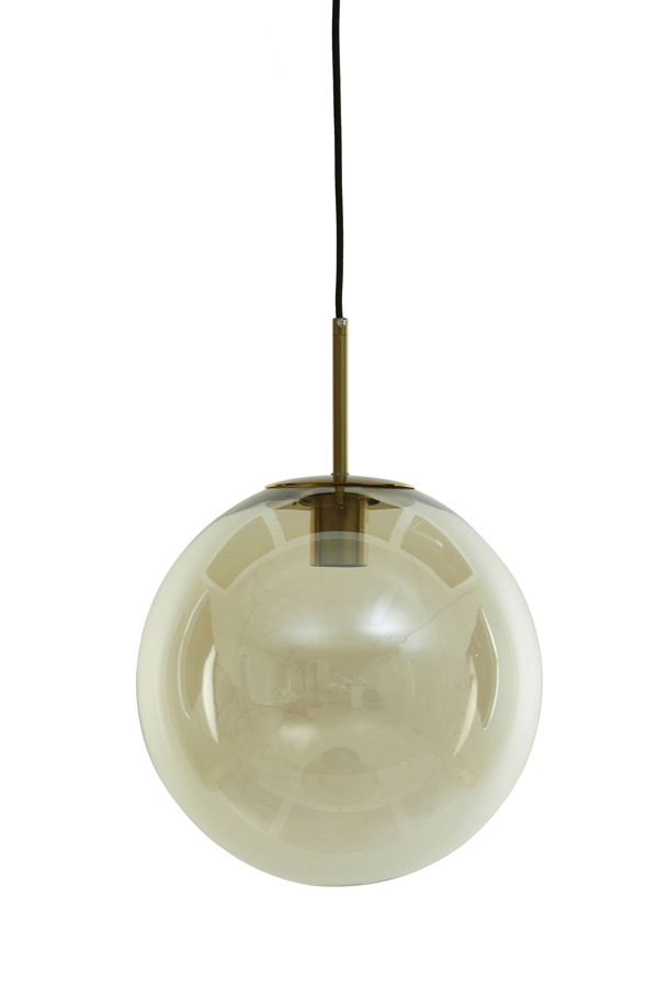 Hanging lamp Ø40 cm MEDINA antique bronze+glass amber