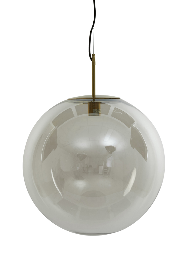 Hanging lamp Ø48 cm MEDINA antique bronze+glass clear