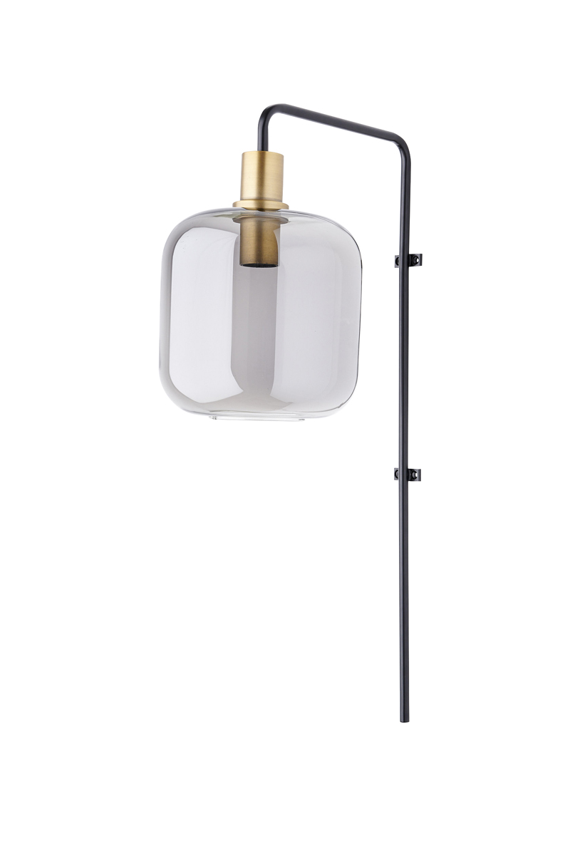 Wall lamp 35x21x70 cm LEKAR antique bronze+smoked glass