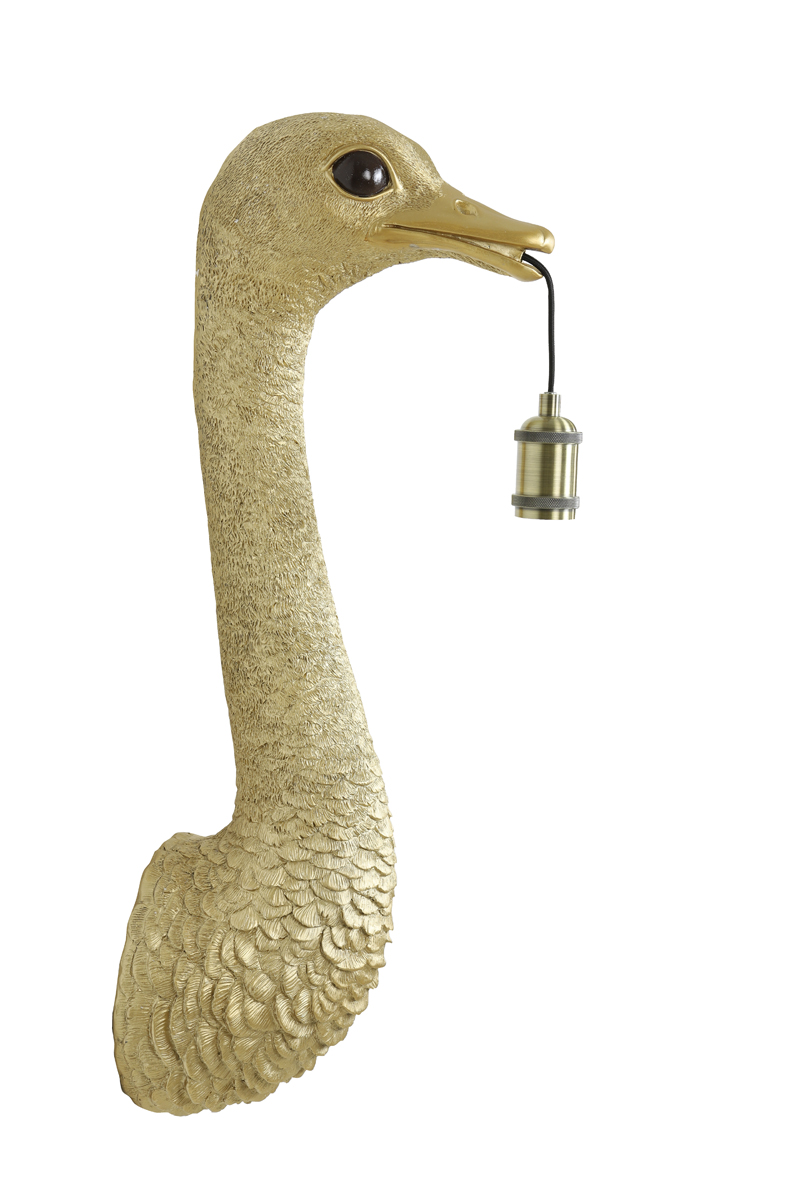 Wall lamp 25x19x72 cm OSTRICH gold