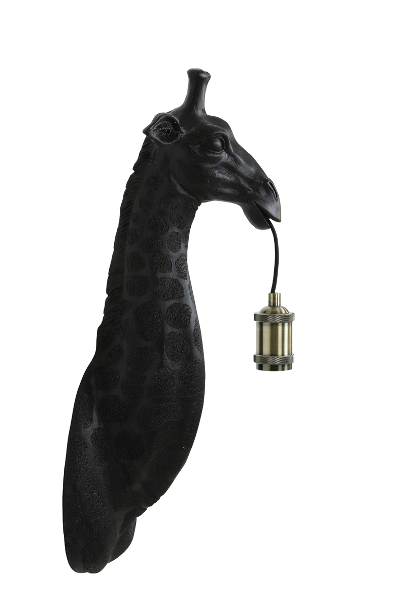 Wall lamp 20,5x19x61 cm GIRAFFE matt black