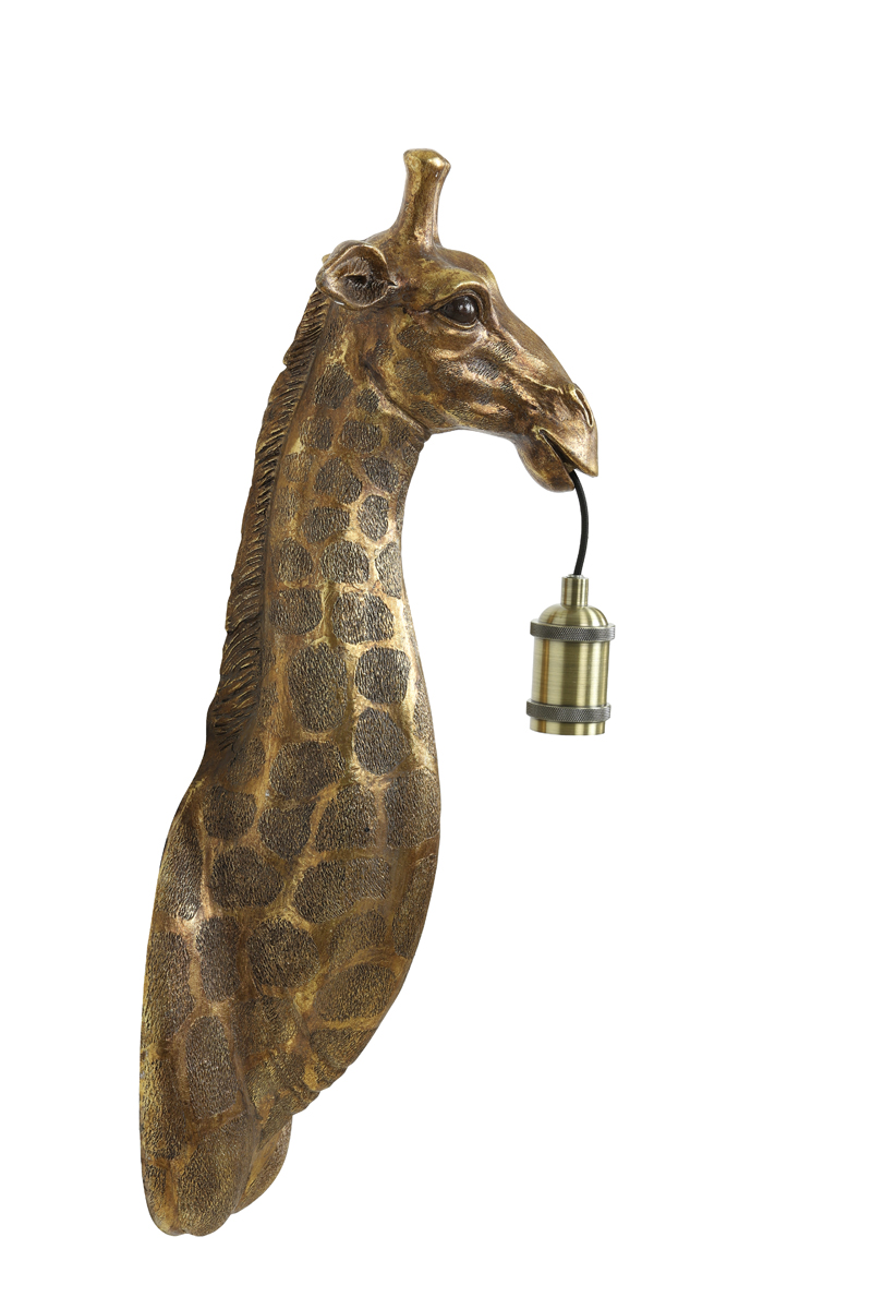 Wall lamp 20,5x19x61 cm GIRAFFE antique bronze
