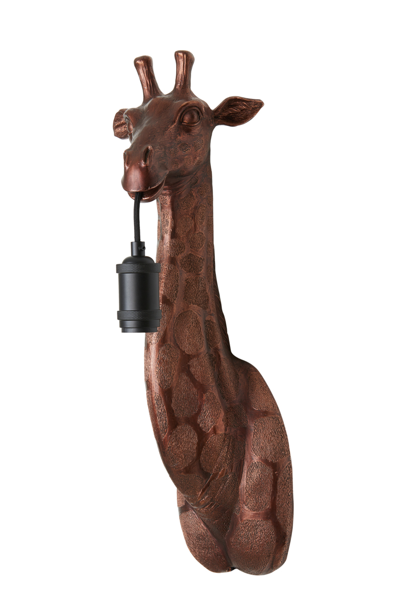 Wall lamp 20,5x19x61 cm GIRAFFE antique copper
