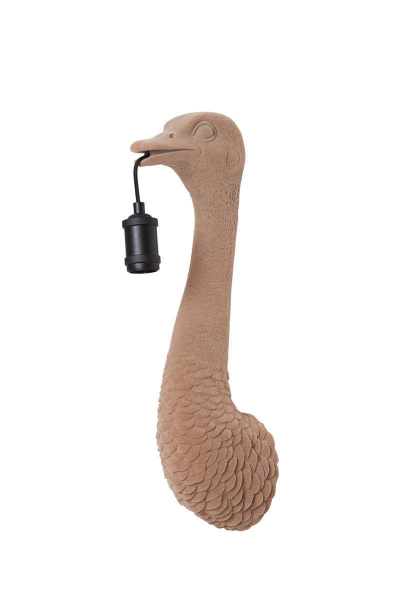 Wall lamp 18x15,5x57,5 cm OSTRICH velvet sand