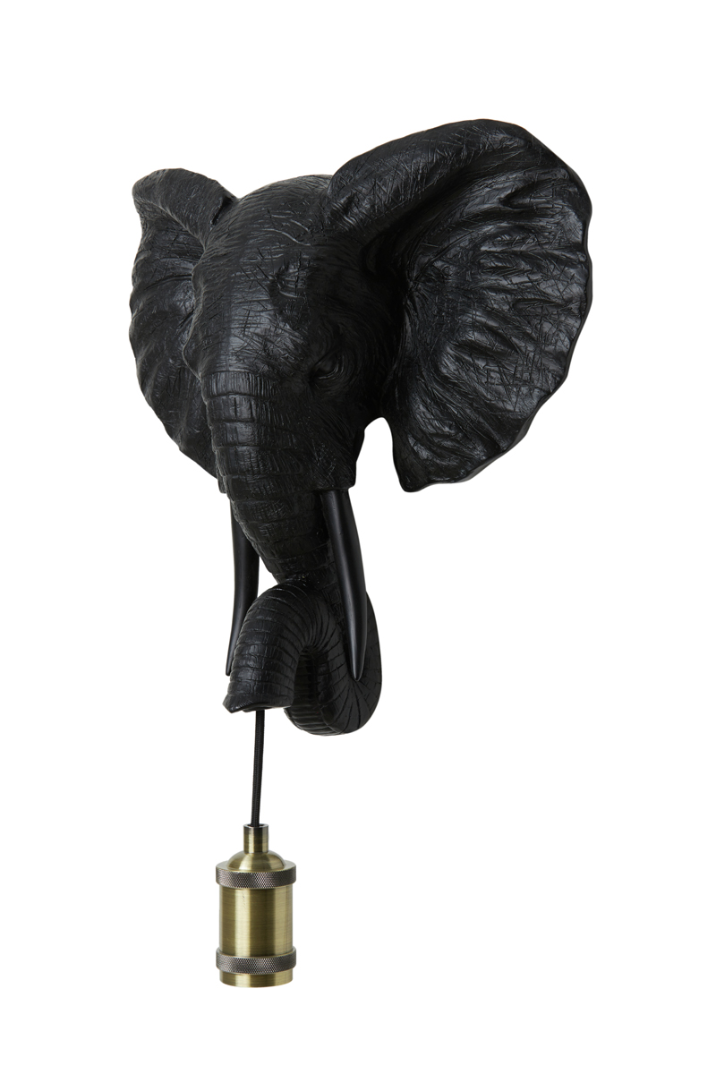 Wall lamp 35x13x36 cm ELEPHANT matt black