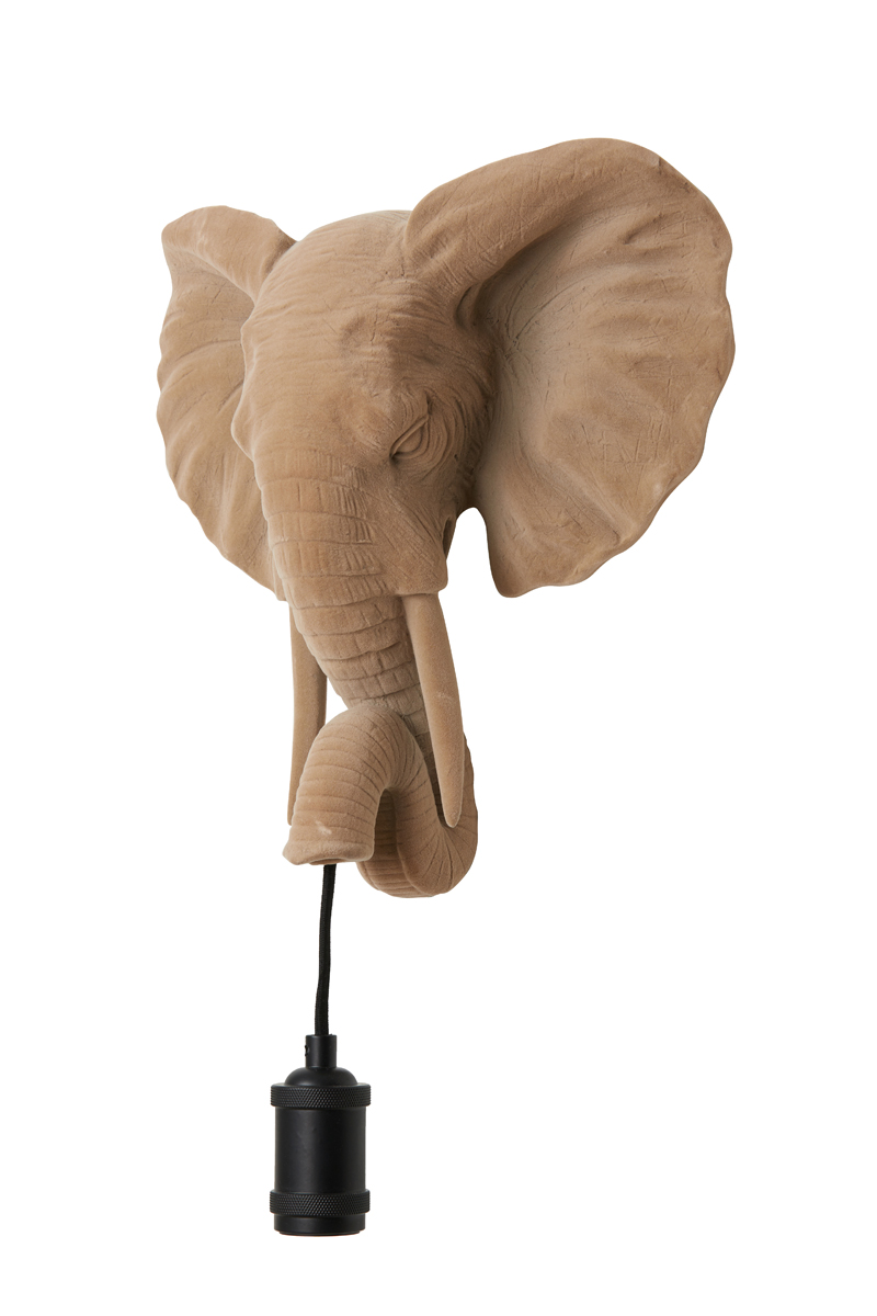 Wall lamp 35x13x36 cm ELEPHANT velvet sand