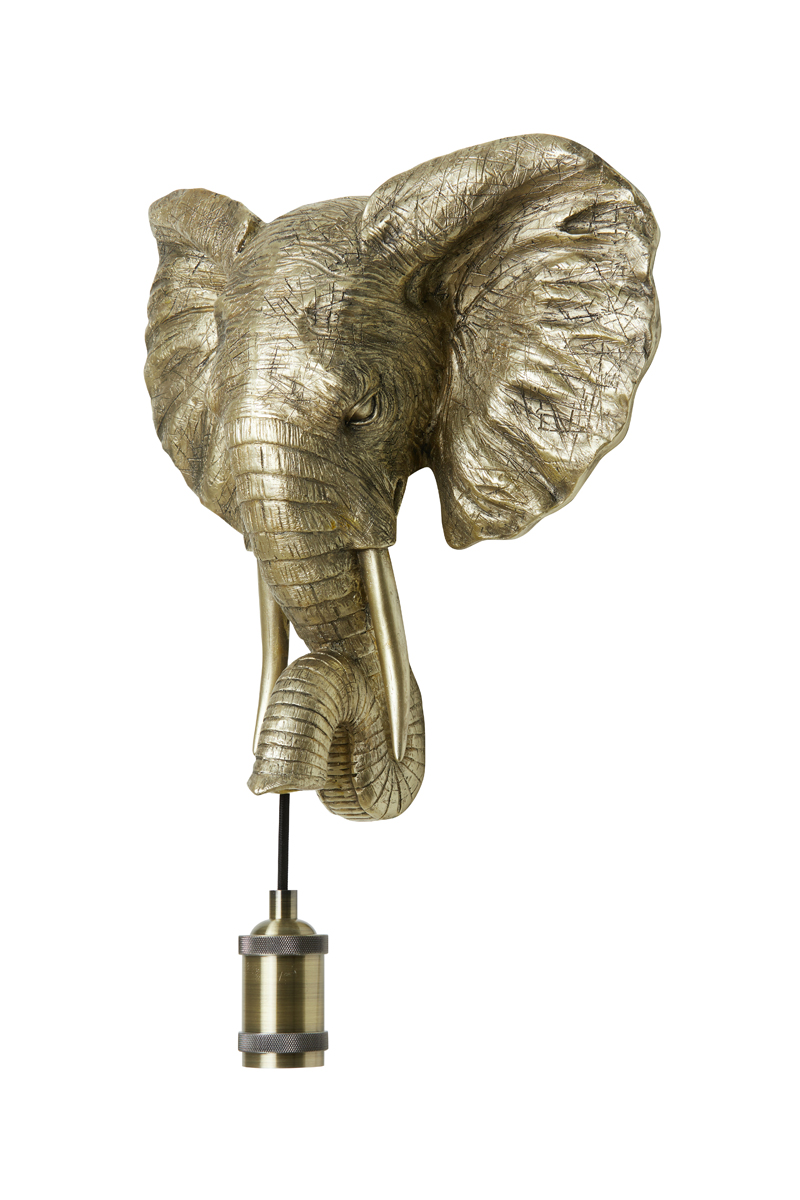 Wall lamp 35x13x36 cm ELEPHANT light gold