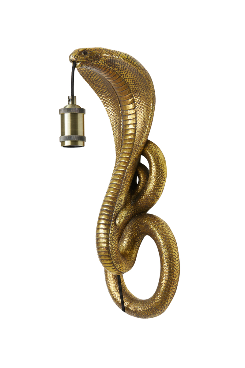 Wall lamp 18,5x18x52 cm SNAKE antique bronze