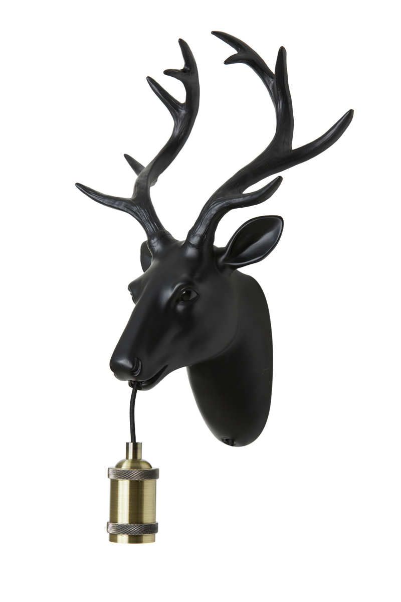 Wall lamp 30x17,5x40 cm DEER matt black