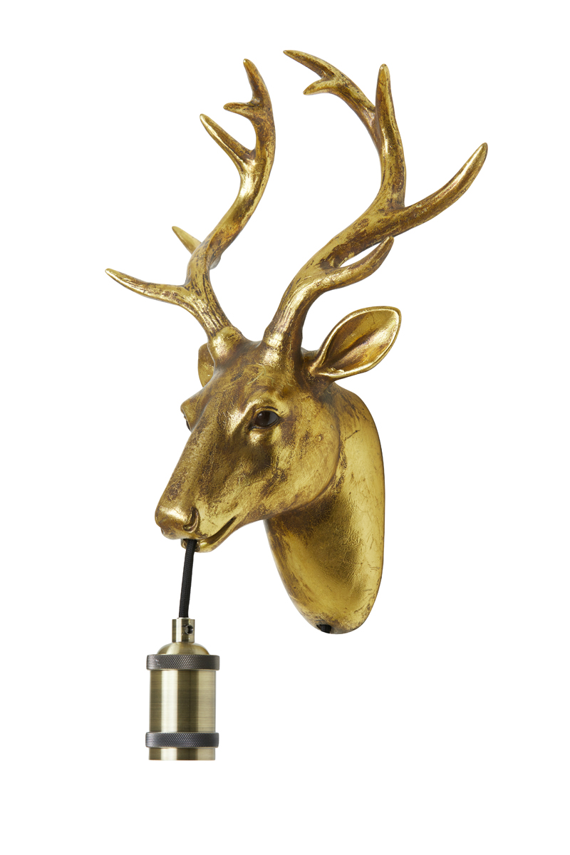 Wall lamp 30x17,5x40 cm DEER antique bronze