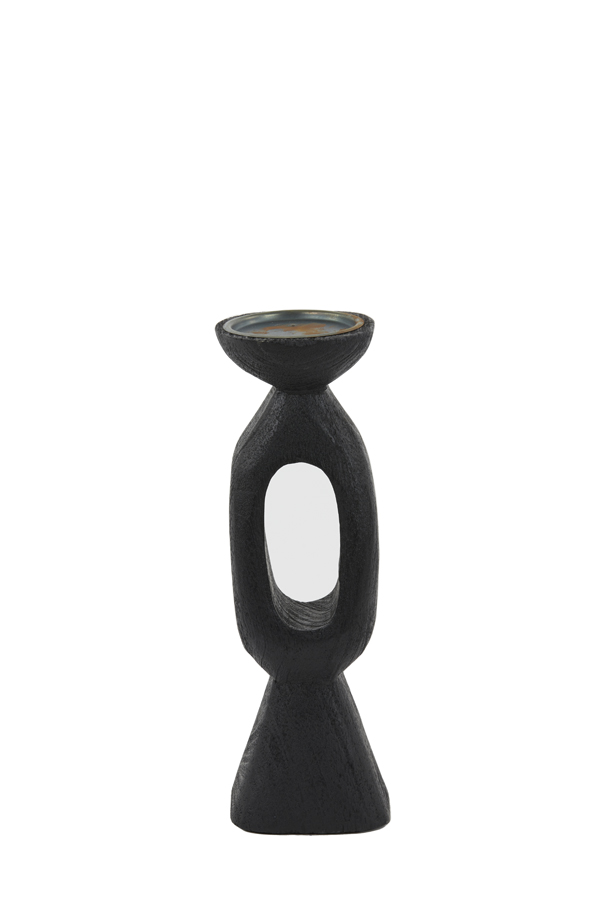 Candle holder 11x11x36 cm DJANGO wood matt black