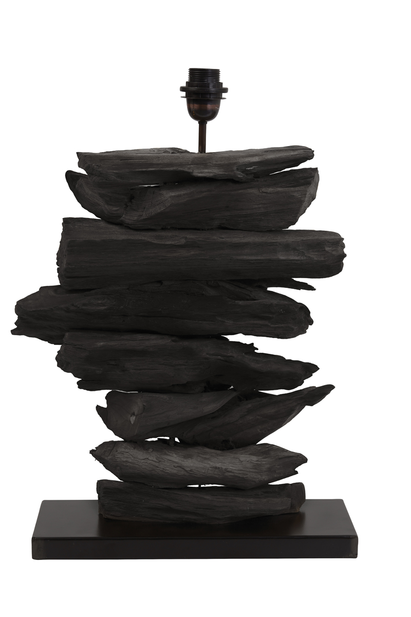 Lamp base 46x17x60 cm FURY wood matt black