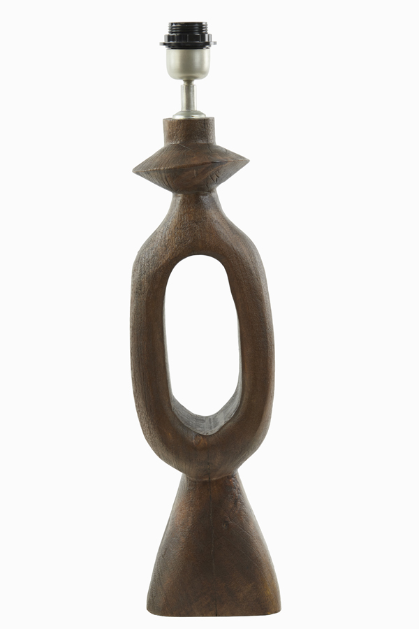 Lamp base 14x12x50 cm DJANGO wood matt russet