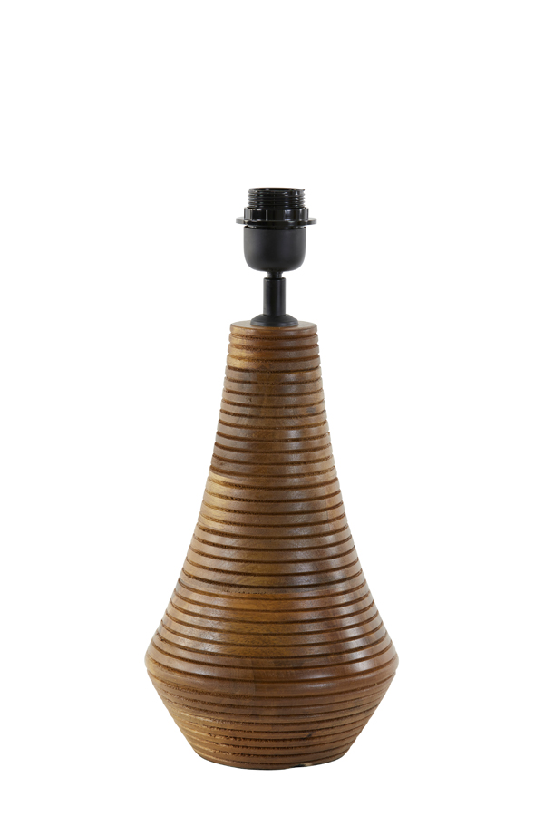 Lamp base Ø18x31 cm PATRICIA wood oil brown