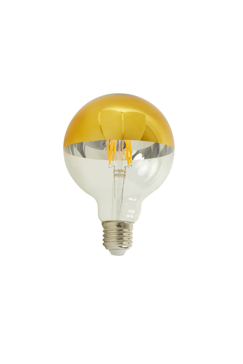 Deco LED globe Ø9,5x14 cm LIGHT 4W clear+bronze E27 dimmable