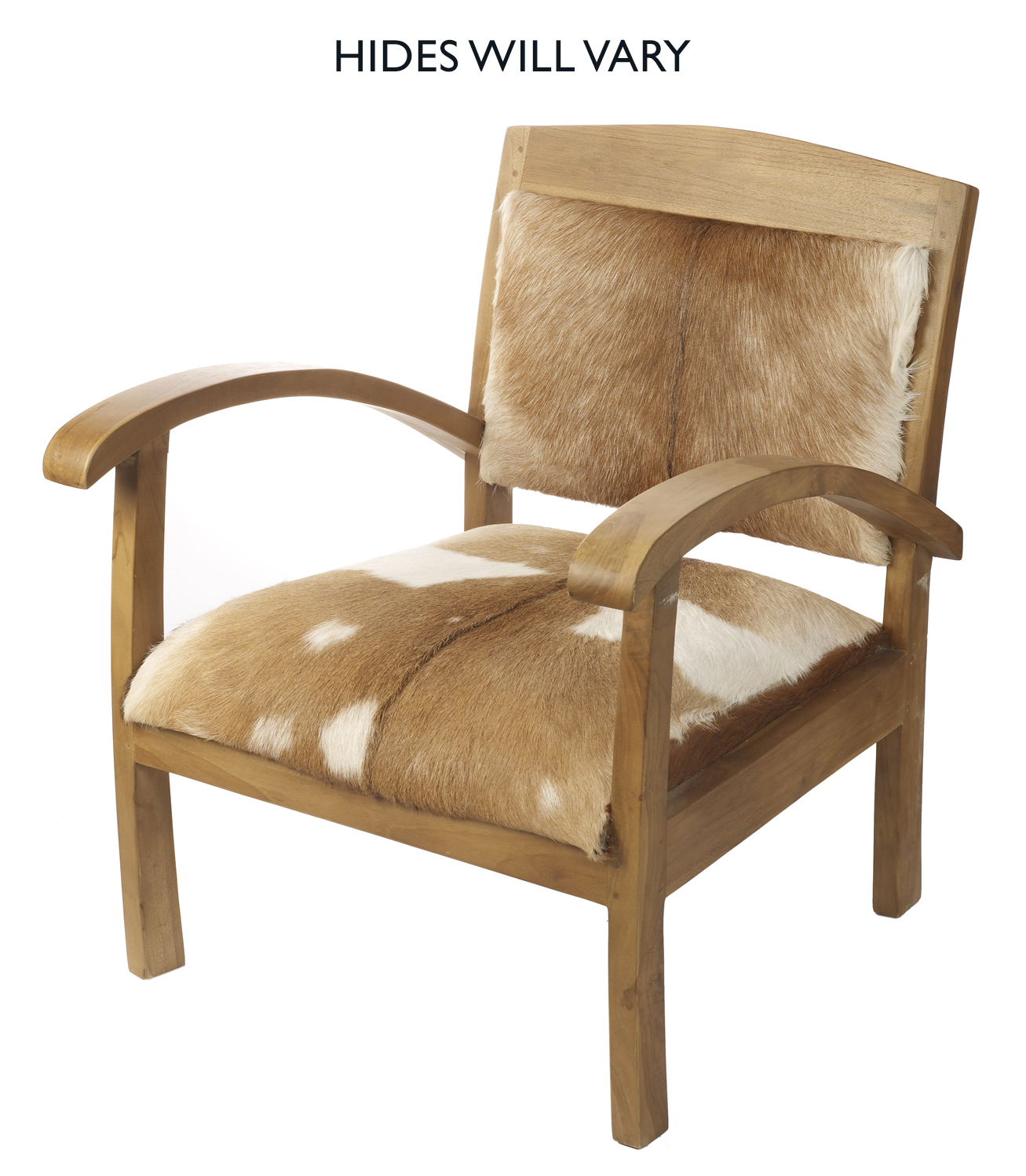 ARMCHAIR G/HIDE H720XW600XD670MM TEAK