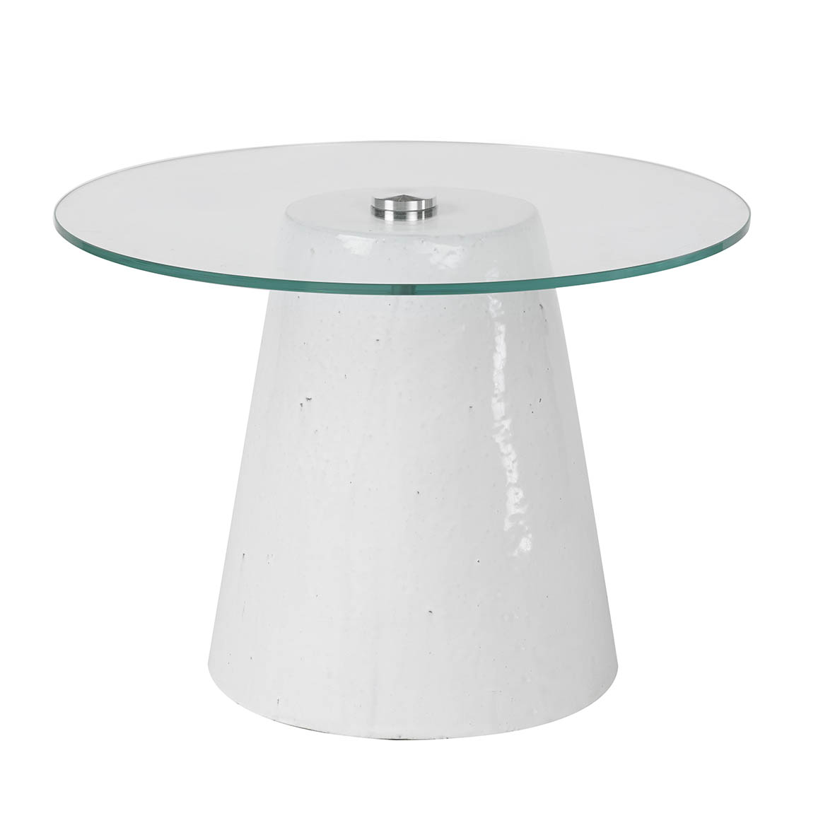Side table Ø51x37 cm LISBON white