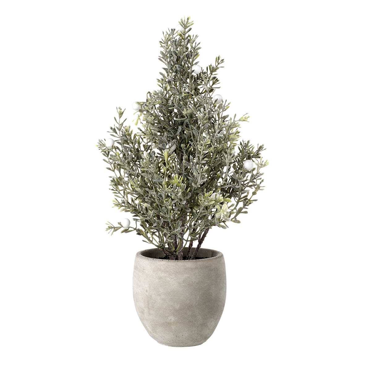 Tree Ø10x34 cm POTTED PINE WHITE BERRIES green