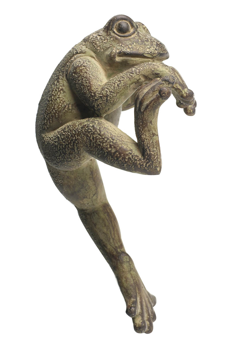 POTHANGER FROG H140X60MM GREEN/BROWN
