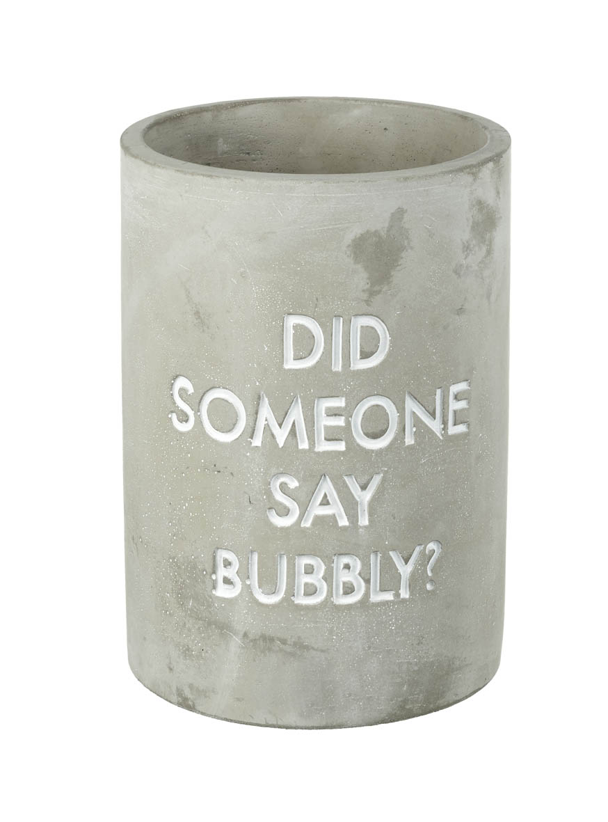 WINE COOLER BUBBLY H215X130MM CONC GREY