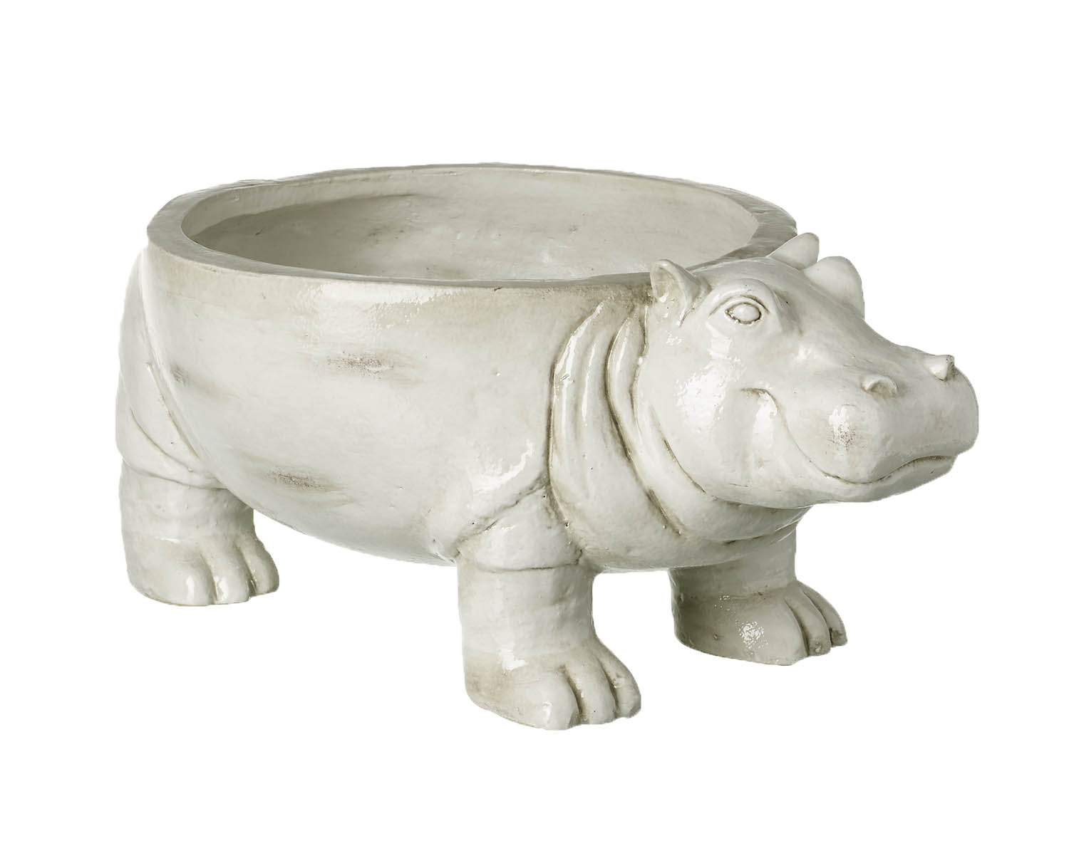 Bowl 40x25,5x16,5 cm HIPPO ceramic grey