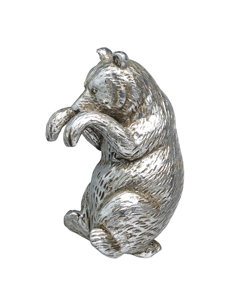 POTHANGER BEAR H110X50MM PLATINUM