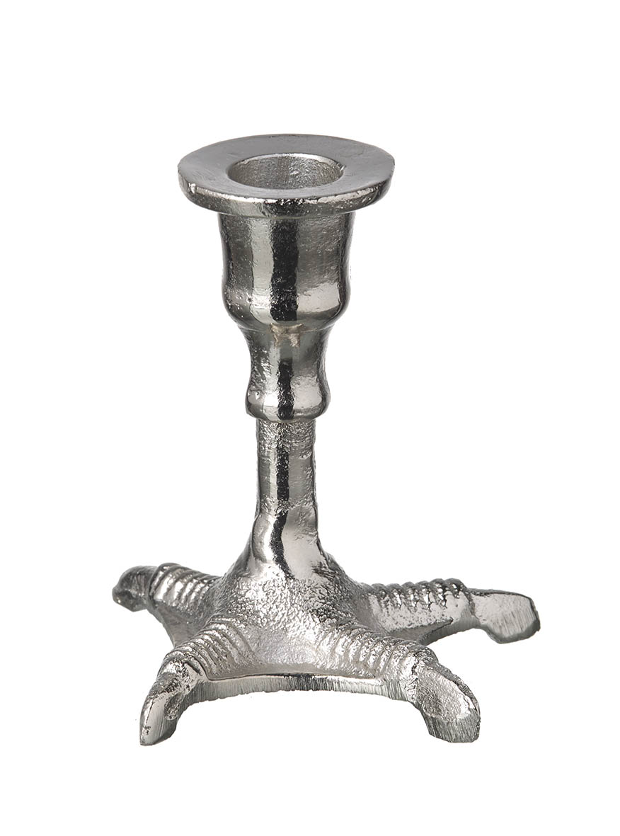 C/STICK DUCK FOOT H110X110MM SILVER