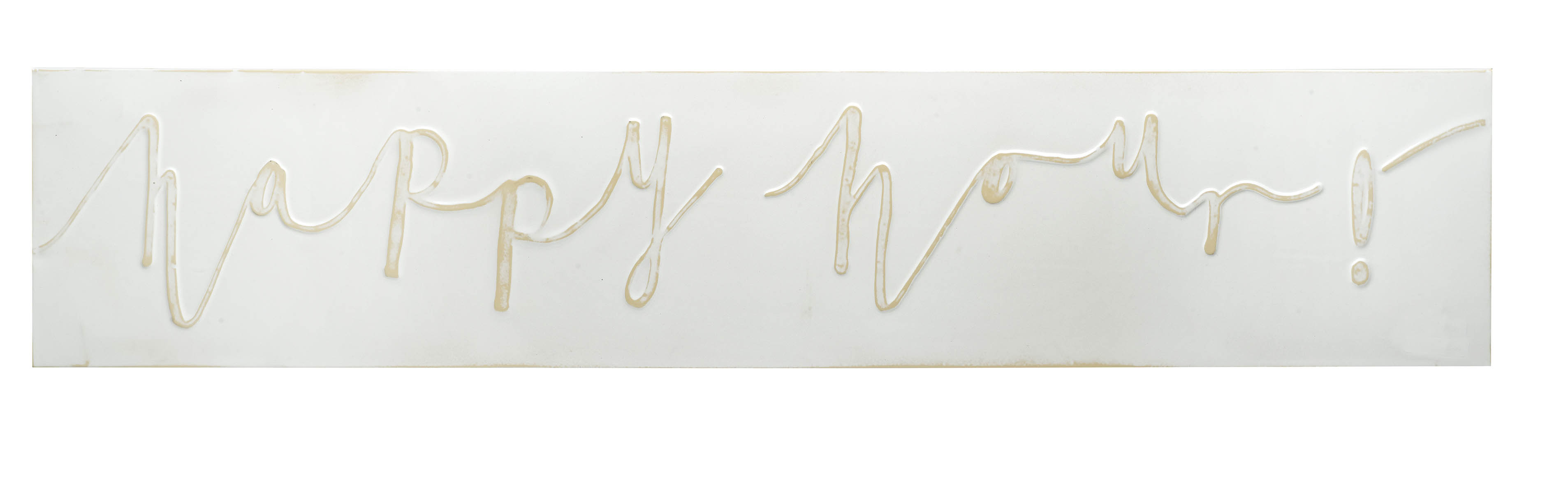 HAPPY HOUR WALL ART WHITE H185X920MM MTL
