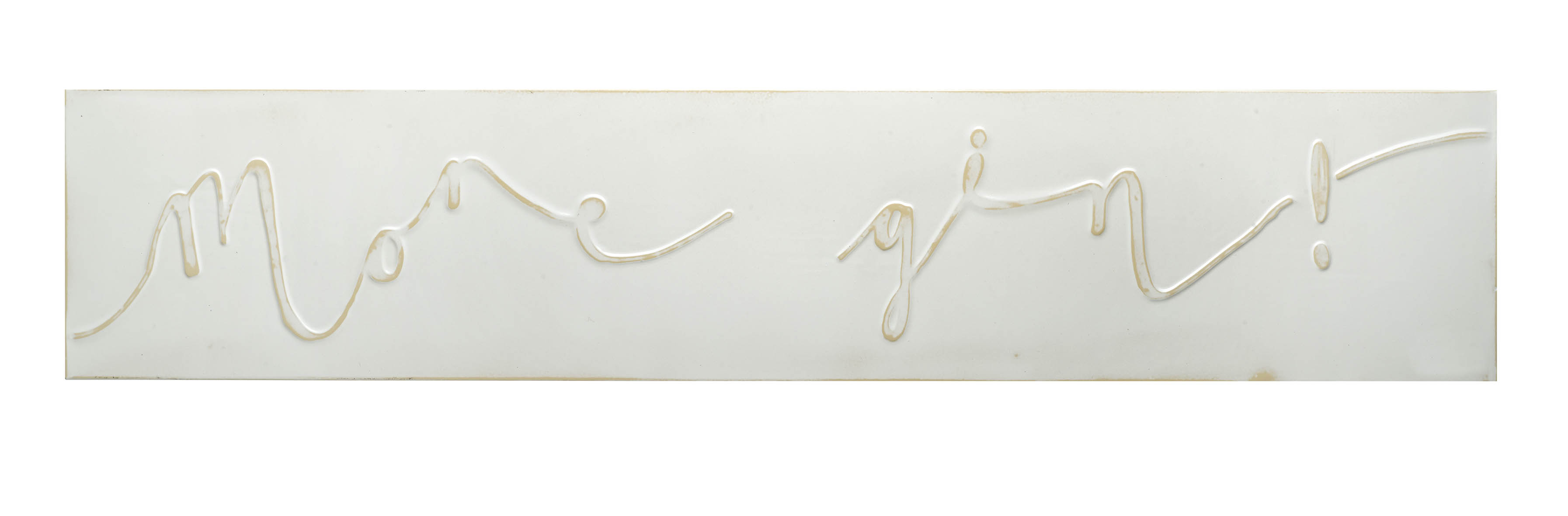 MORE GIN WALL ART WHITE H185X920MM METAL