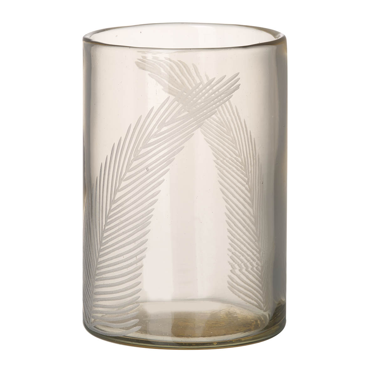 Tealight holder Ø12x17 cm FERN glass pink