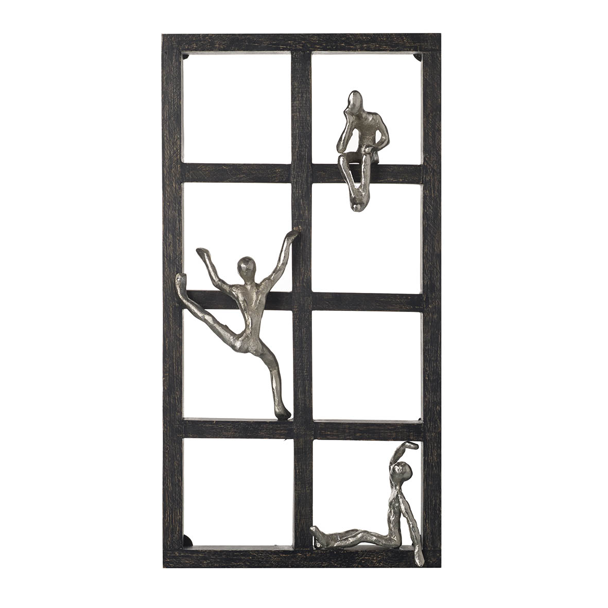 Wall ornament 26,5x5x50,5 cm FIGURES black-silver